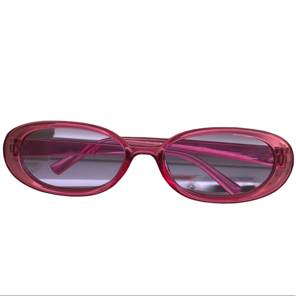 90s Y2K pink tinted lens round novelty sunglasses